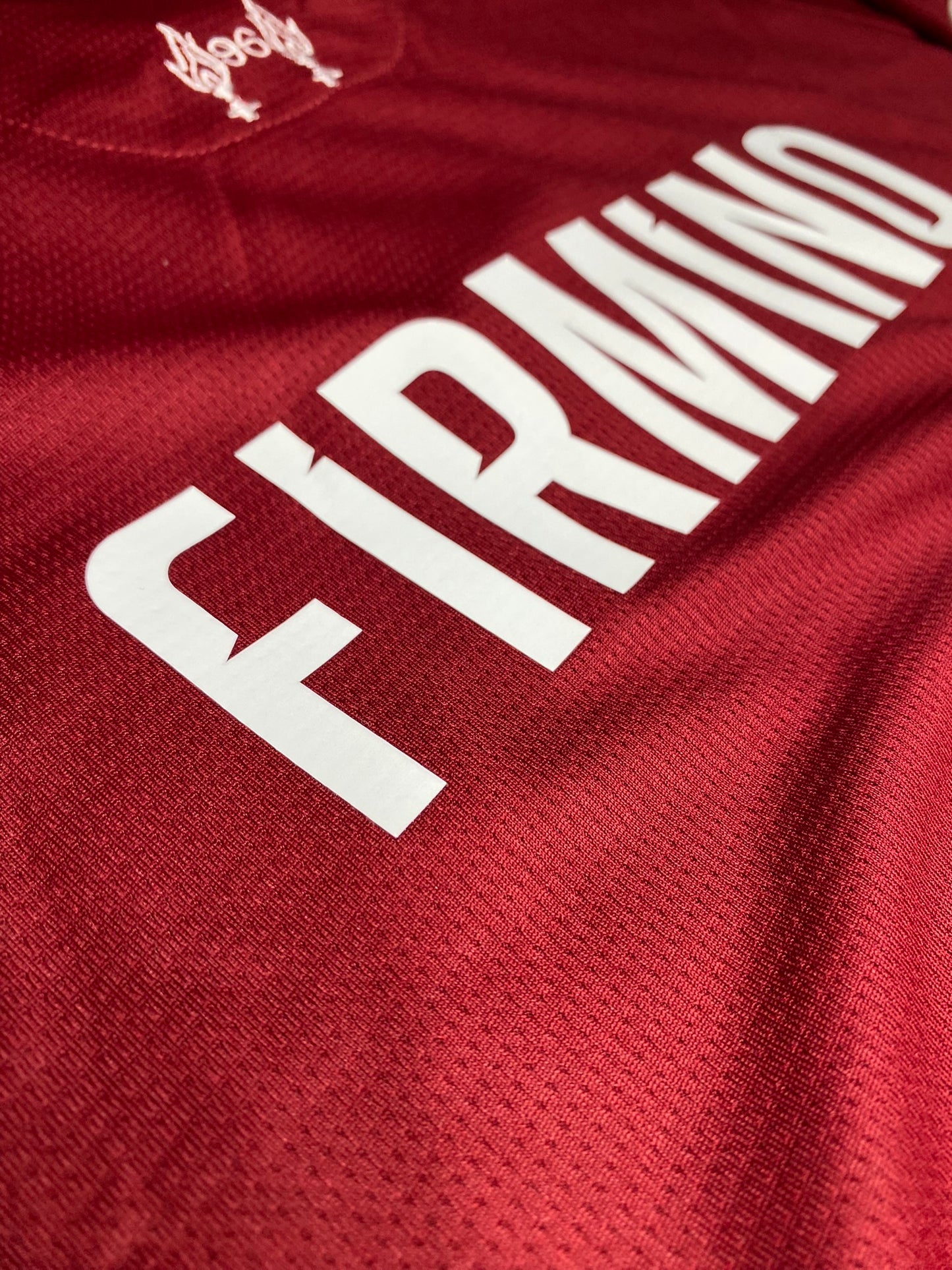Liverpool's home jersey for the 2019 Champions League final. Roberto Firmino.