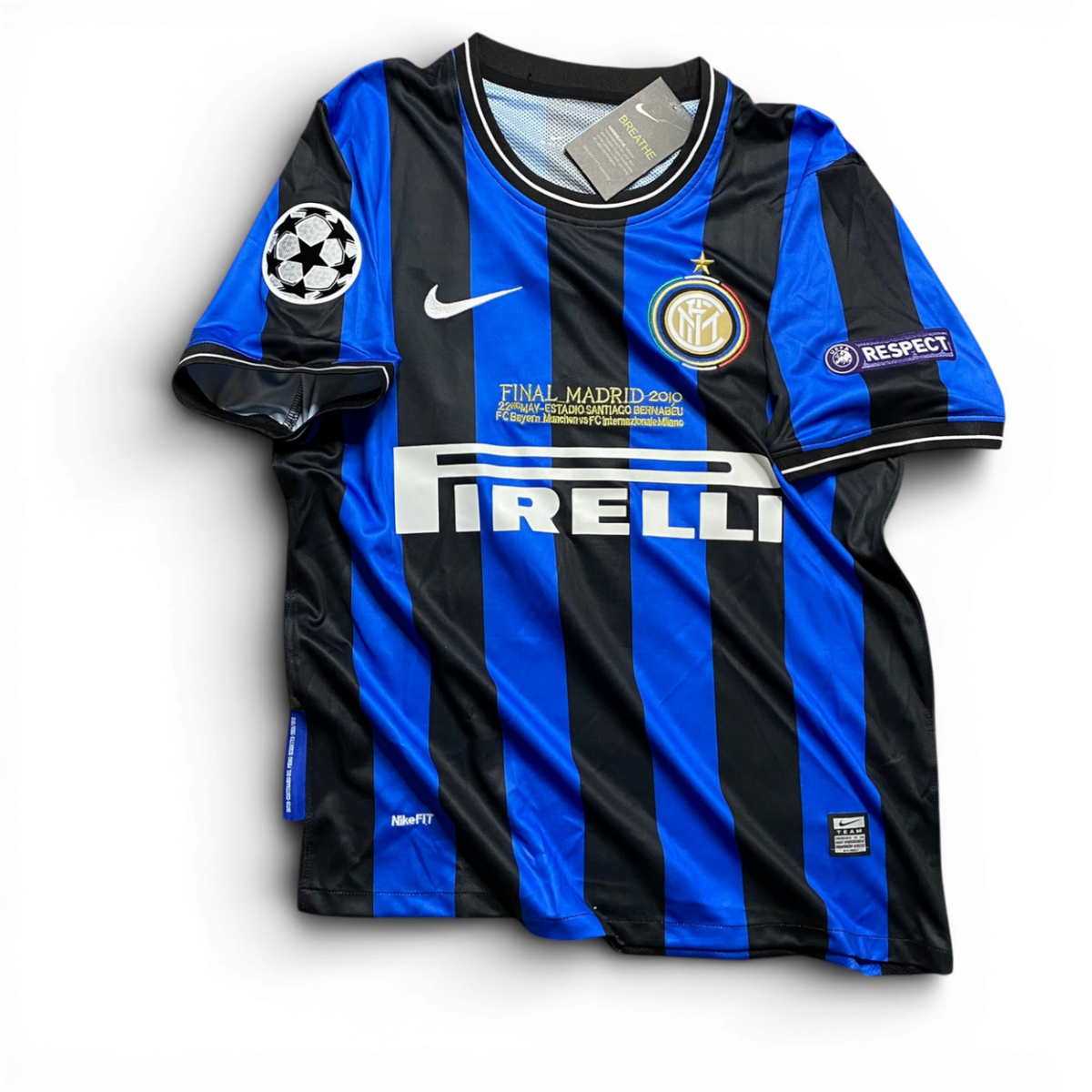 Inter's 2010 Champions League Final Home Jersey. Mario Balotelli.