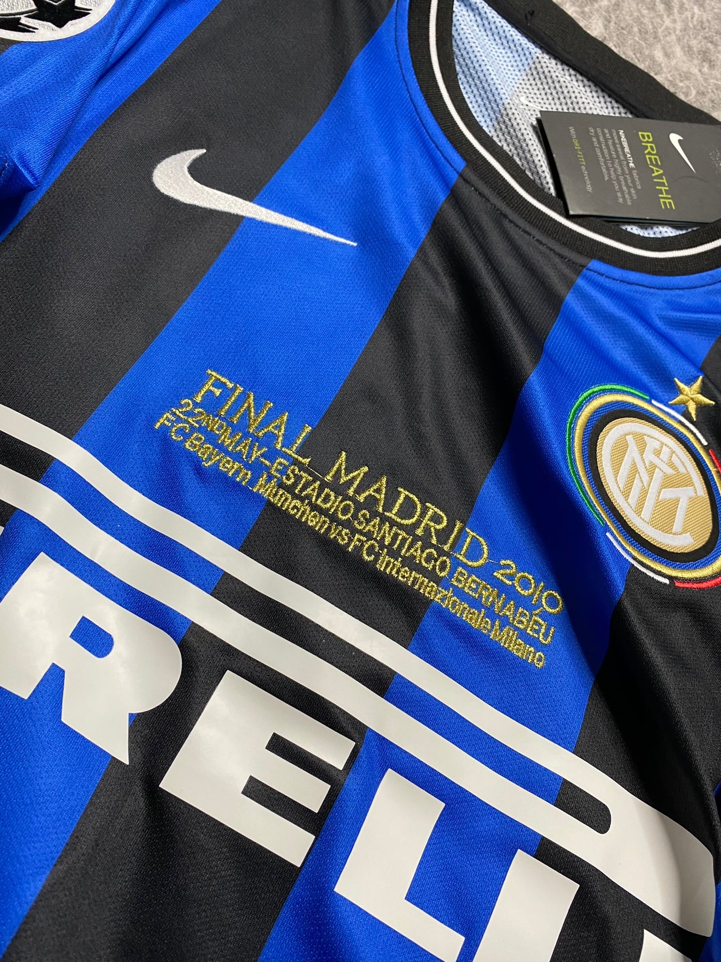 Inter's 2010 Champions League Final Home Jersey. Mario Balotelli.