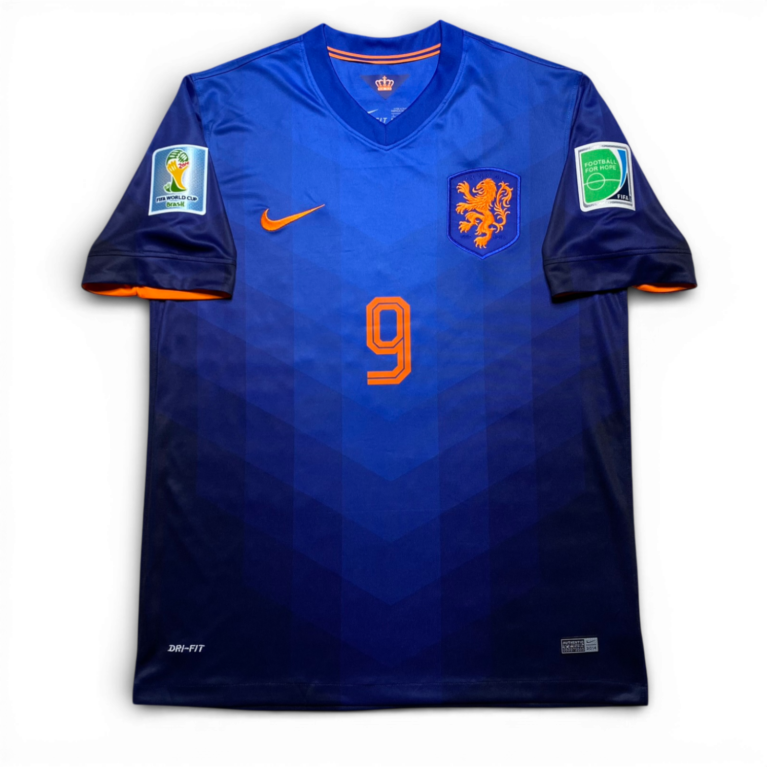 The Netherlands' home jersey for the 2014 World Cup. Robin Van Persie