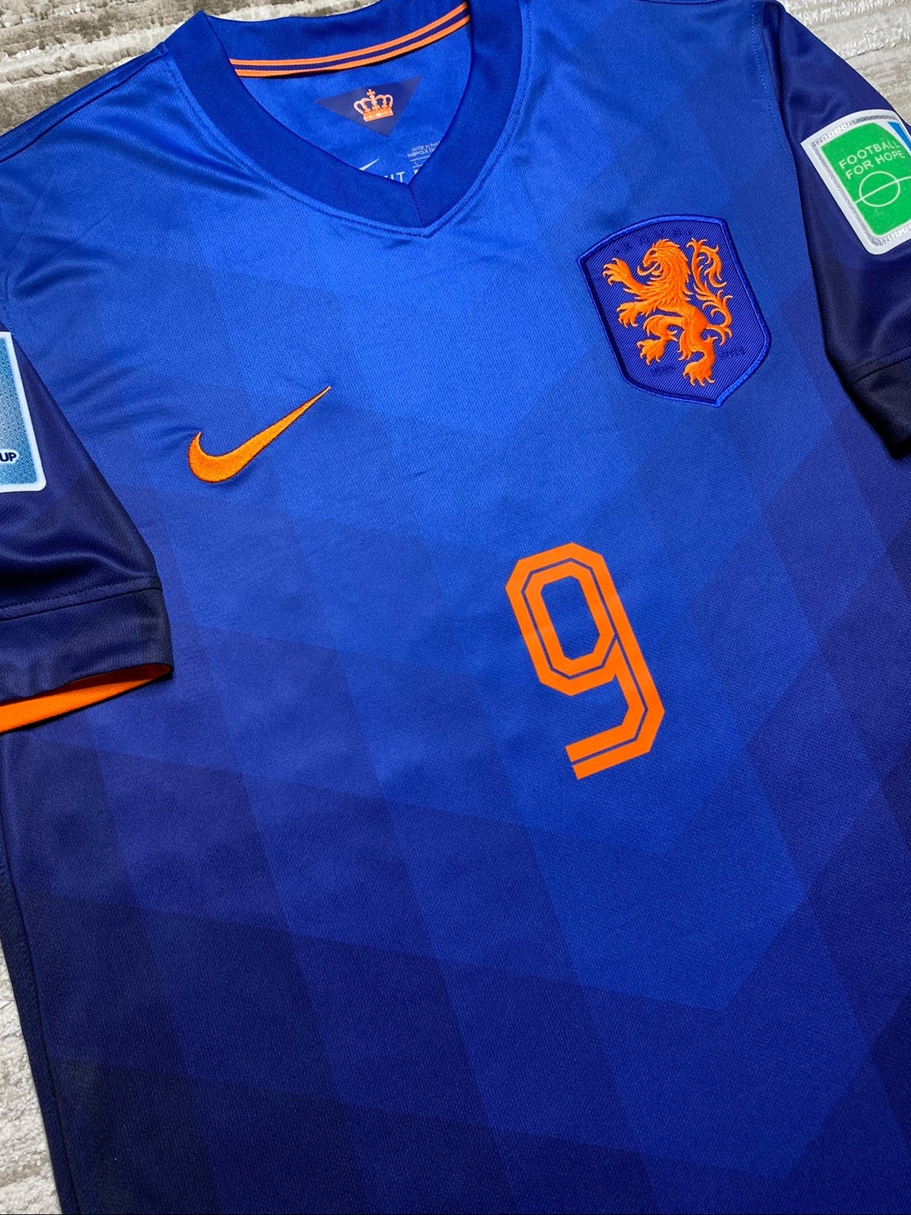The Netherlands' home jersey for the 2014 World Cup. Robin Van Persie