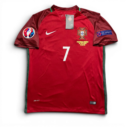 Portugal's home jersey for the 2016 UEFA EURO final. Cristiano Ronaldo.