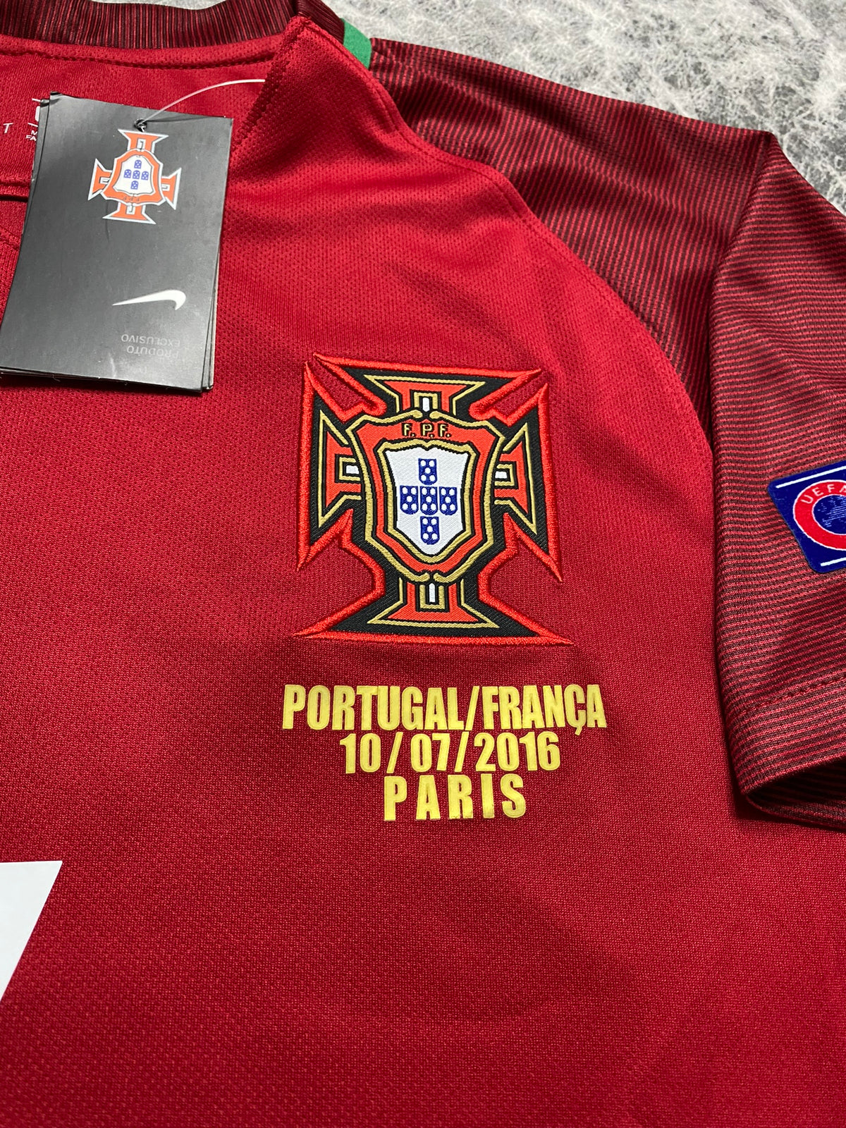 Portugal's home jersey for the 2016 UEFA EURO final. Cristiano Ronaldo.