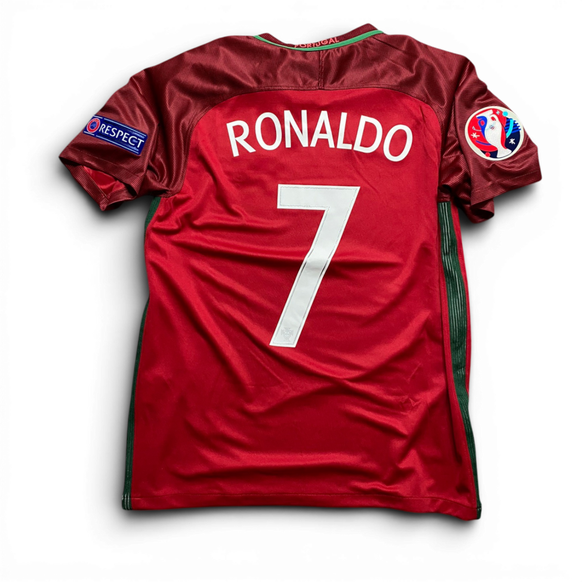 Portugal's home jersey for the 2016 UEFA EURO final. Cristiano Ronaldo.