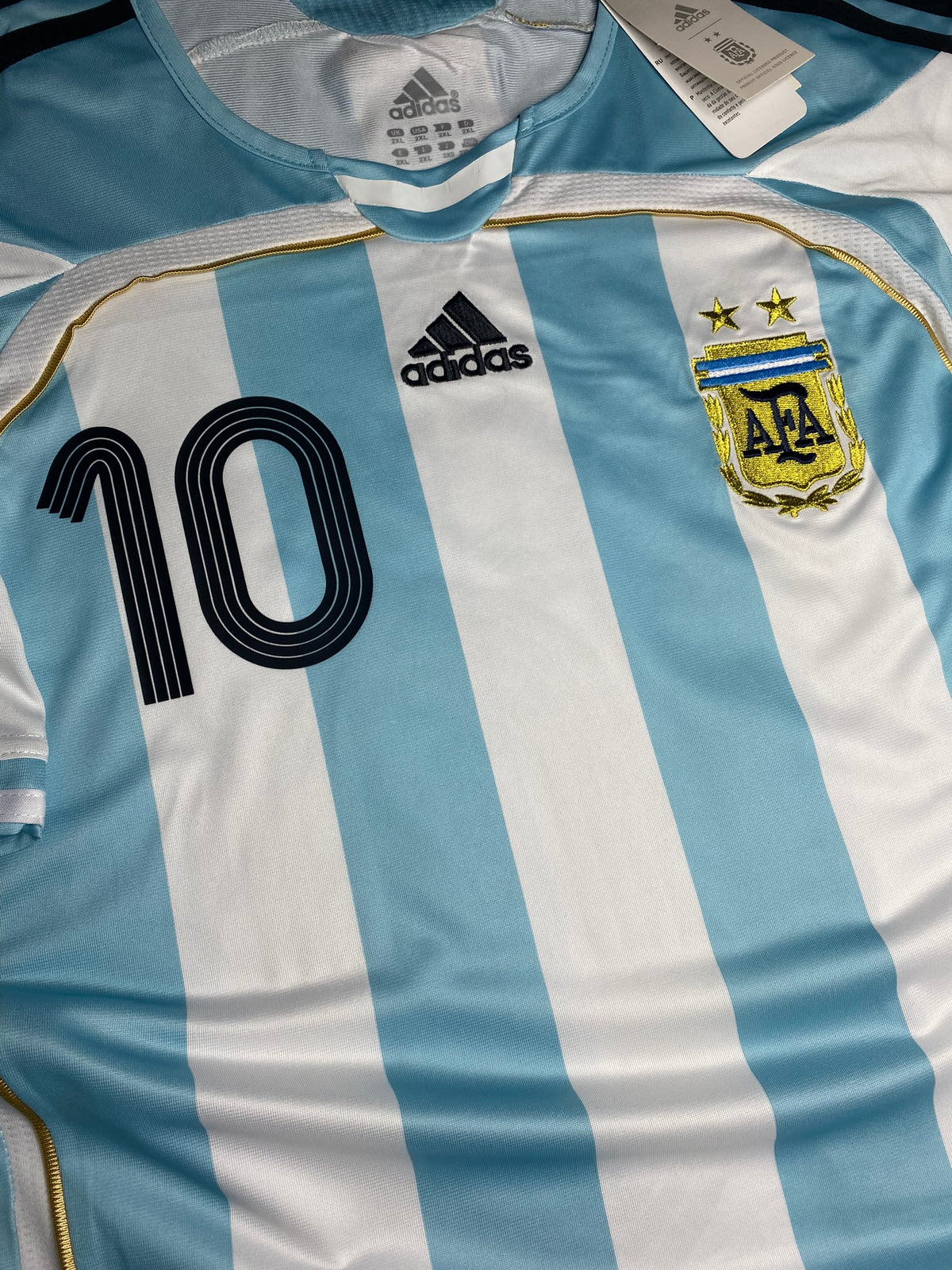 Argentina's home jersey for the 2006 World Cup. Juan Roman Riquelme