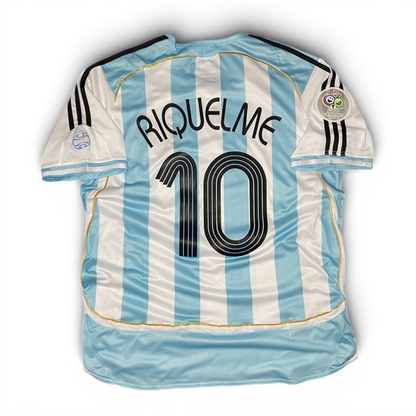 Argentina's home jersey for the 2006 World Cup. Juan Roman Riquelme