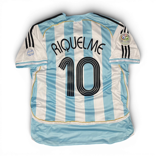 Argentina's home jersey for the 2006 World Cup. Juan Roman Riquelme