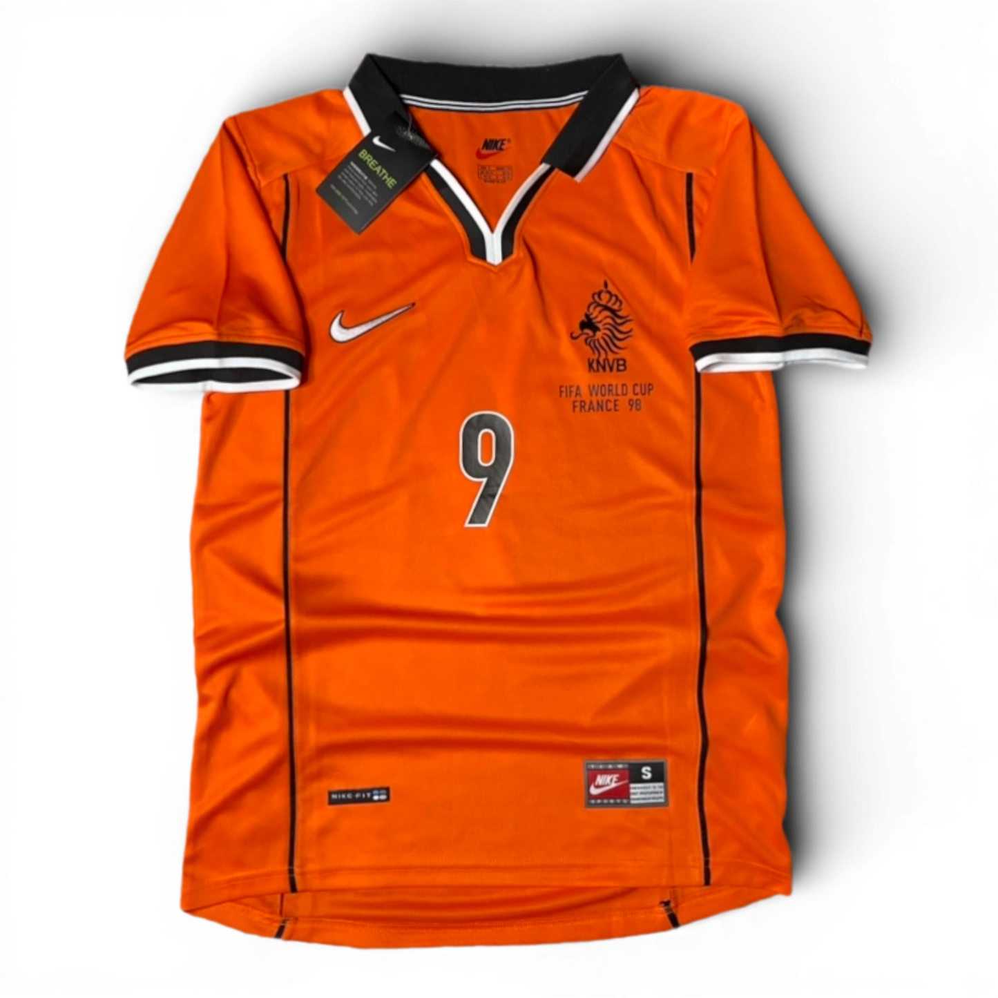The Netherlands' home jersey for the 1998 World Cup. Patrick Kluivert