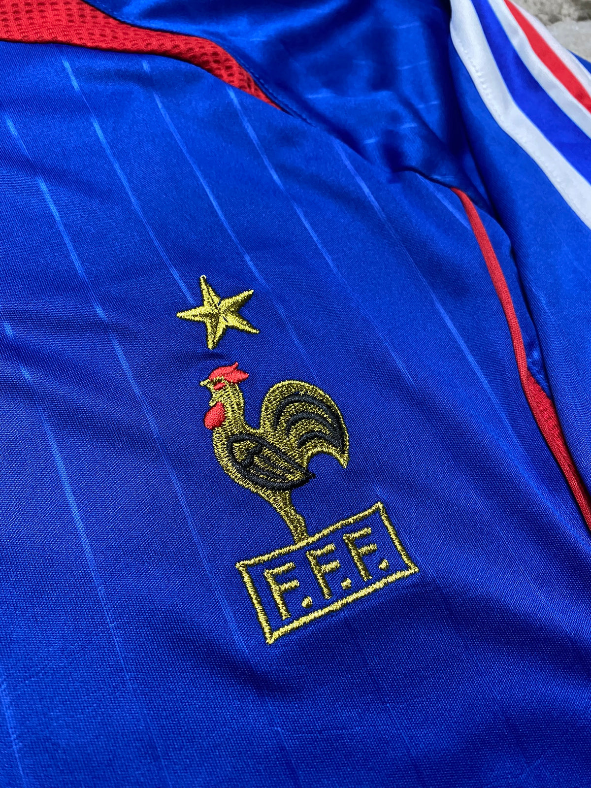 France's home jersey for the 2006 World Cup. Thierry Henry