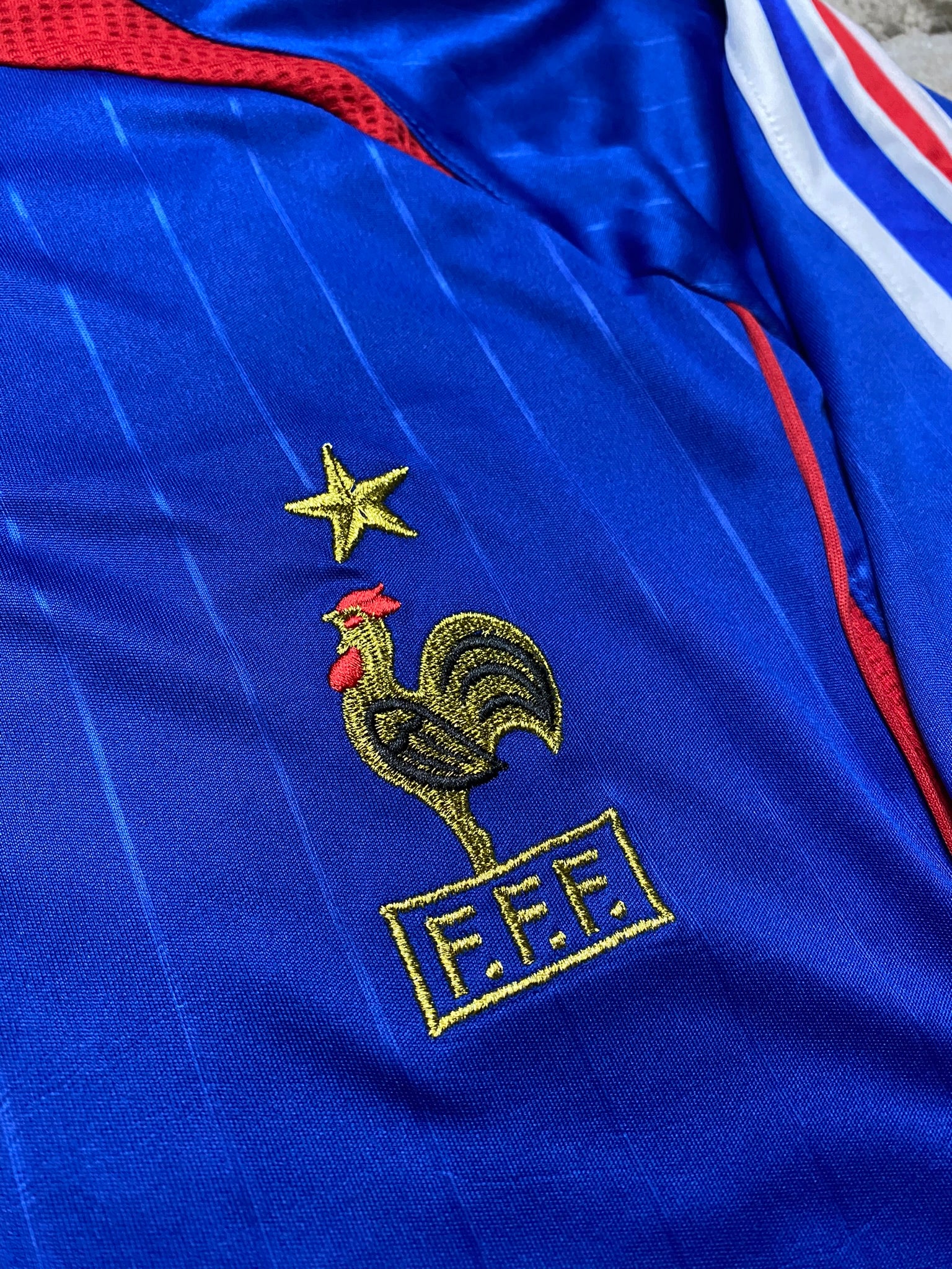 France's home jersey for the 2006 World Cup. Thierry Henry