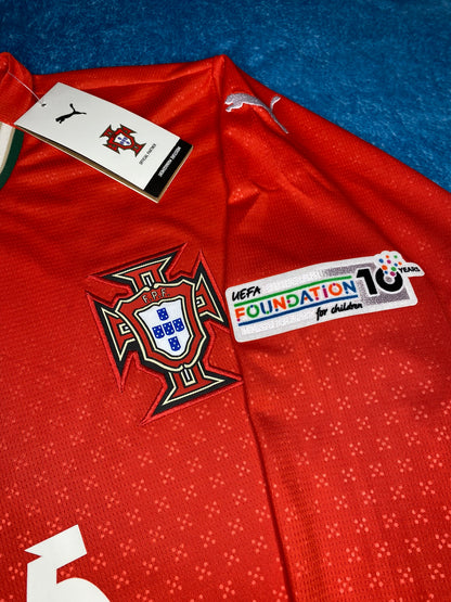 Portugal longsleeve home jersey 2025. Nuno Mendes