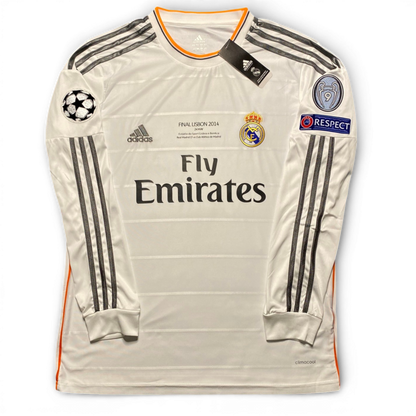 Real Madrid's home jersey for the 2014 Champions League Final. Cristiano Ronaldo