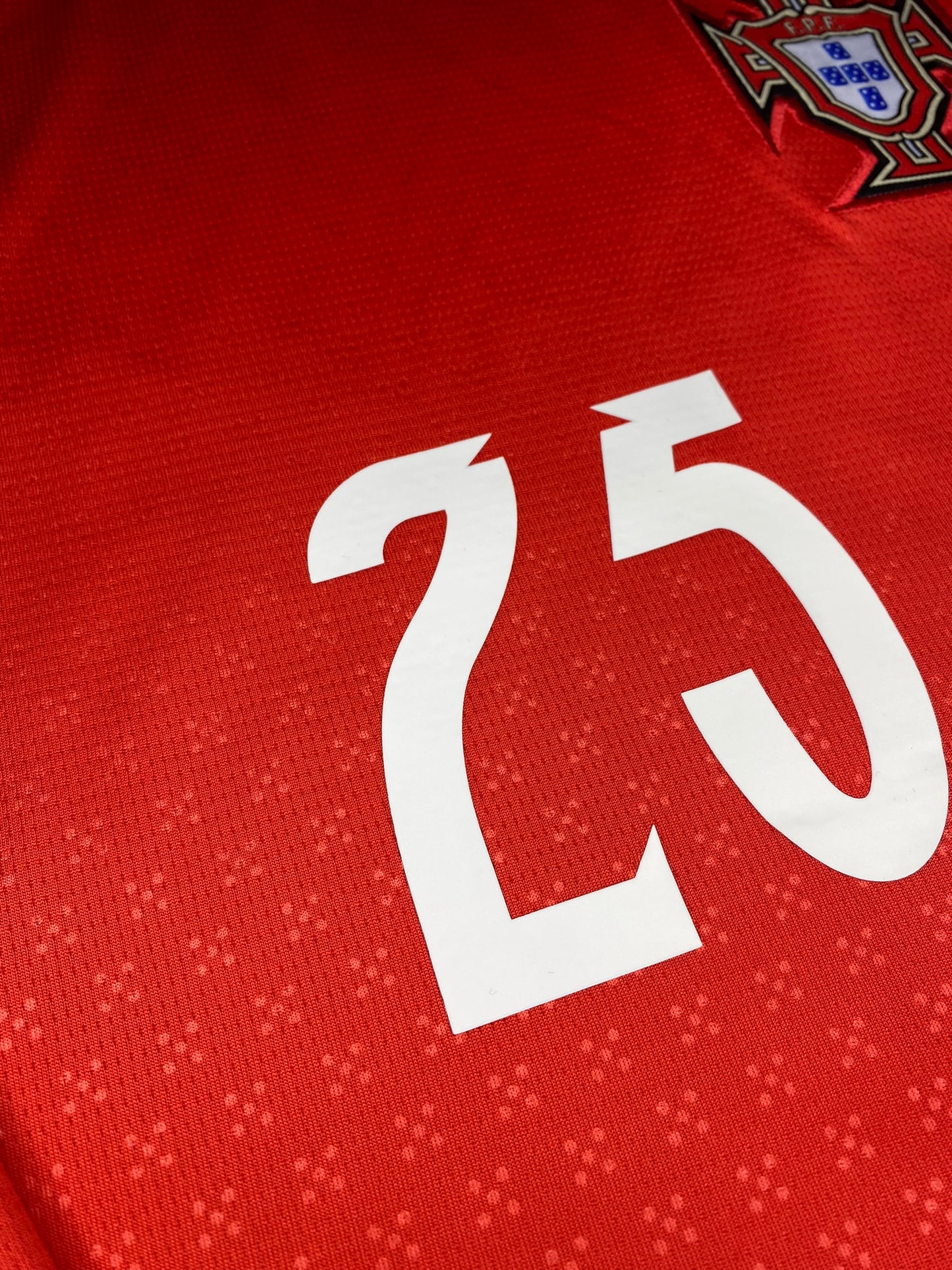 Portugal longsleeve home jersey 2025. Nuno Mendes