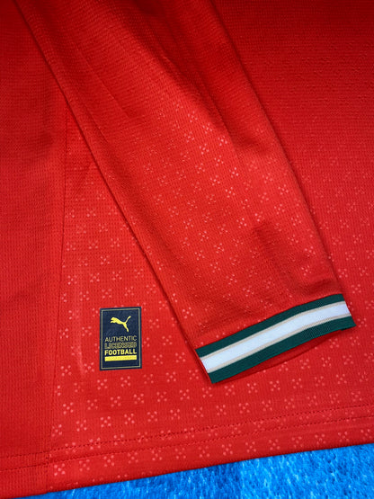 Portugal longsleeve home jersey 2025. Nuno Mendes
