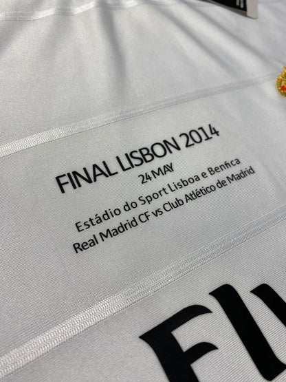 Real Madrid's home jersey for the 2014 Champions League Final. Cristiano Ronaldo
