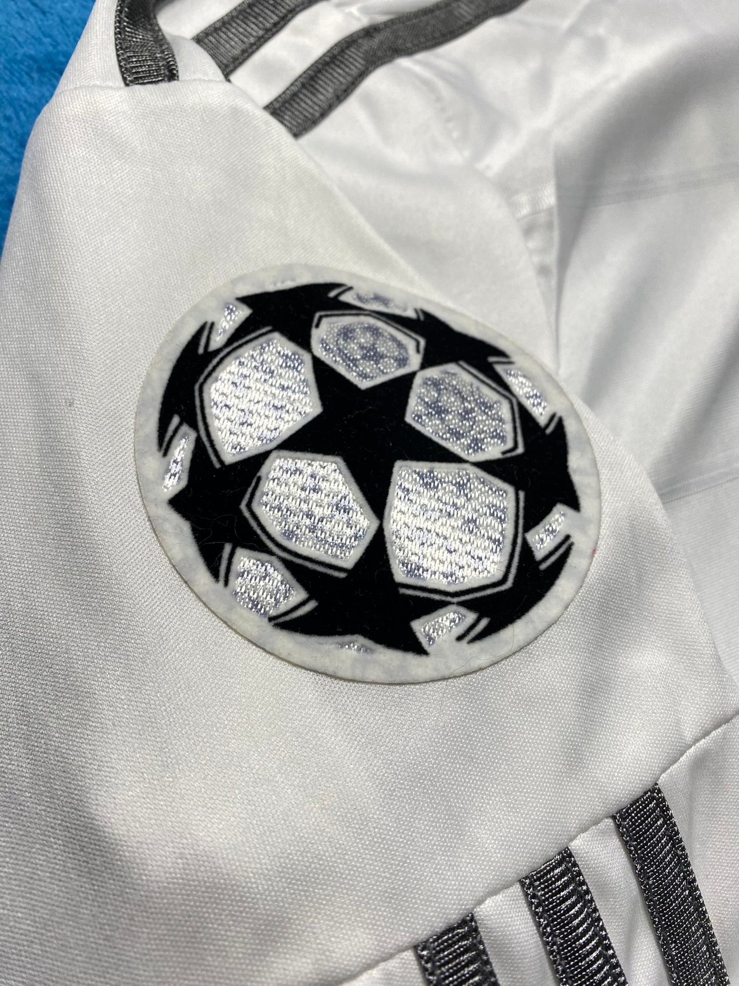 Real Madrid's home jersey for the 2014 Champions League Final. Cristiano Ronaldo