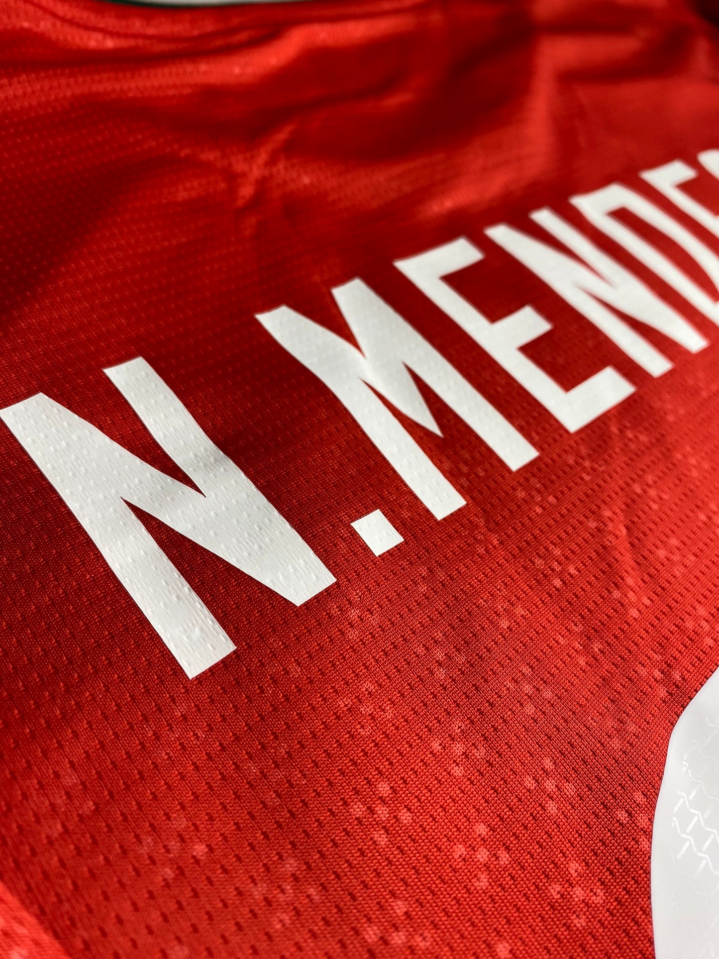 Portugal longsleeve home jersey 2025. Nuno Mendes