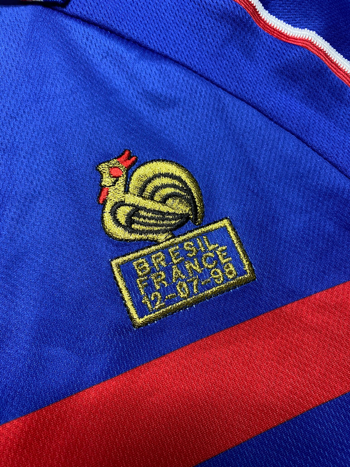 France's home jersey for the 1998 World Cup. Zinedine Zidane