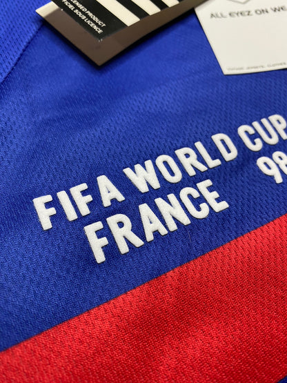 France's home jersey for the 1998 World Cup. Zinedine Zidane