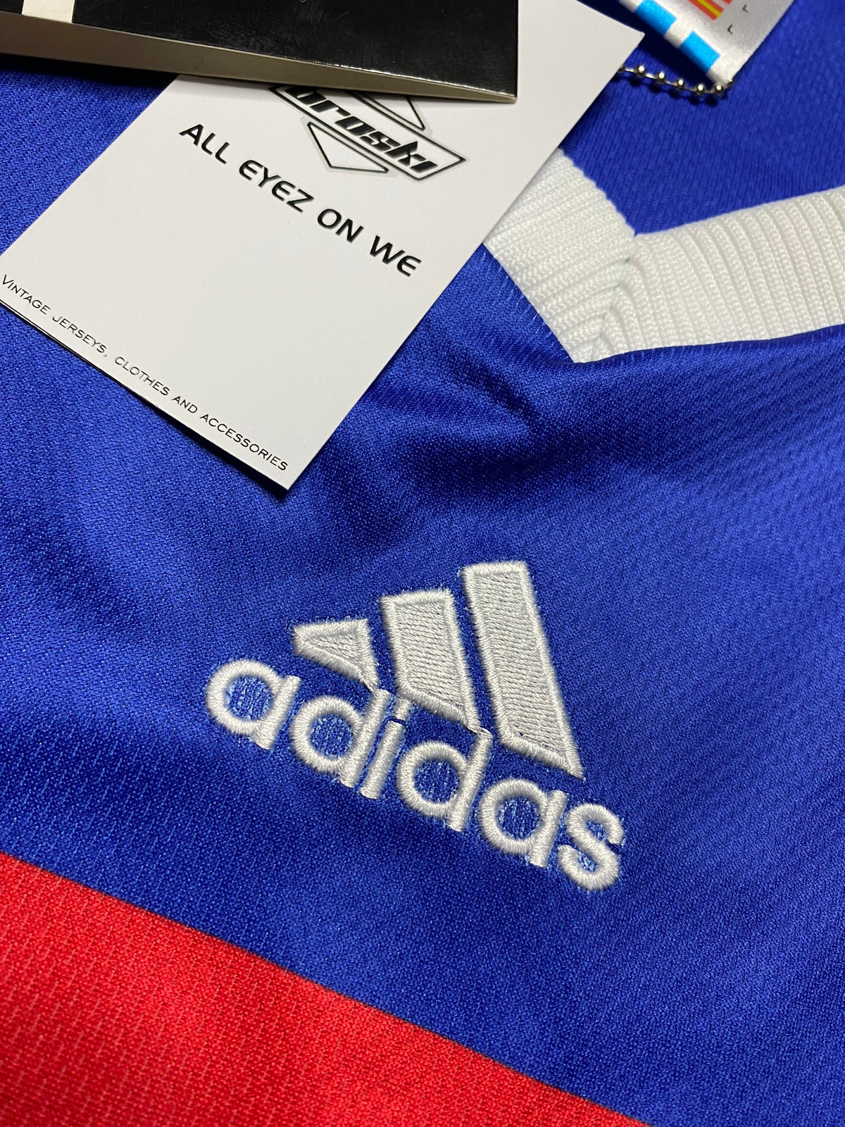France's home jersey for the 1998 World Cup. Zinedine Zidane
