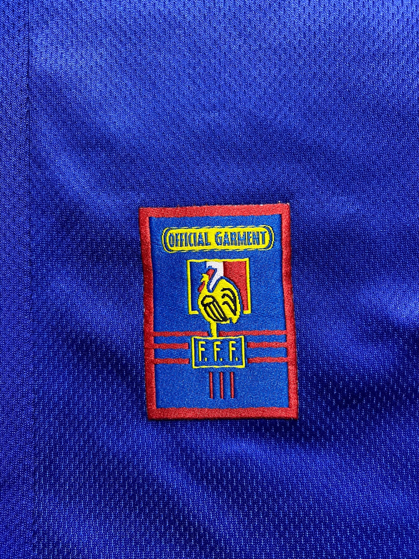 France's home jersey for the 1998 World Cup. Zinedine Zidane