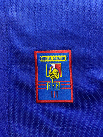 France's home jersey for the 1998 World Cup. Zinedine Zidane