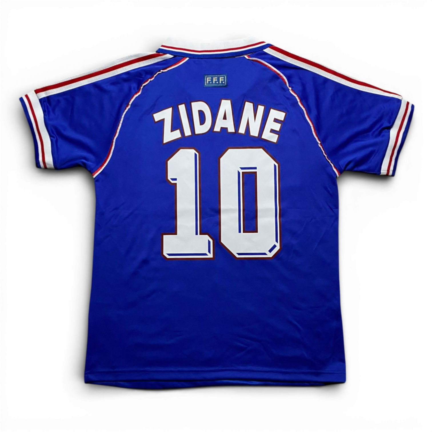 France's home jersey for the 1998 World Cup. Zinedine Zidane