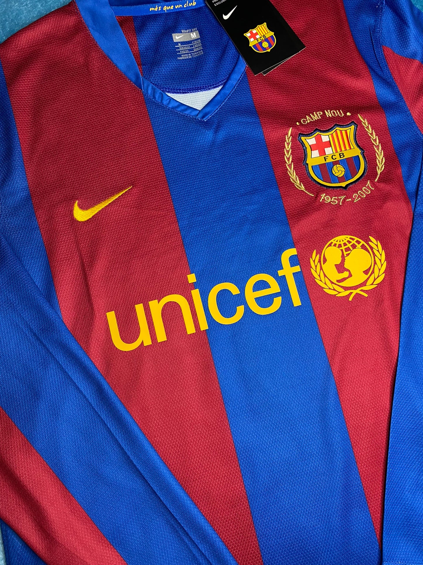 Barcelona longsleeve home jersey. Season 07/08. Ronaldinho Gaucho