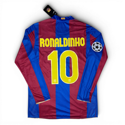 Barcelona longsleeve home jersey. Season 07/08. Ronaldinho Gaucho