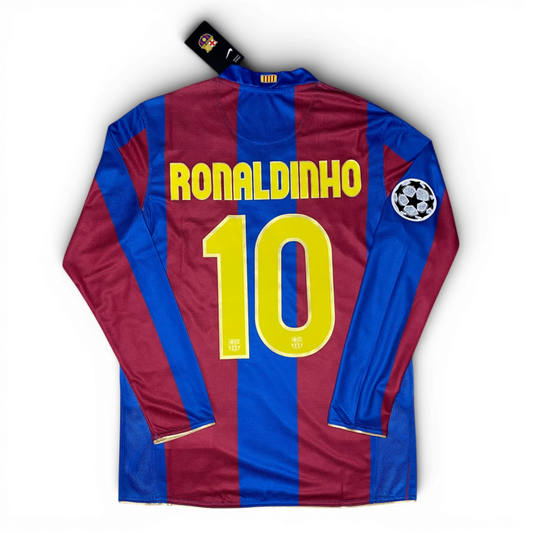 Barcelona longsleeve home jersey. Season 07/08. Ronaldinho Gaucho