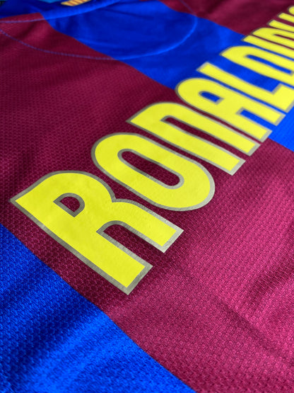 Barcelona longsleeve home jersey. Season 07/08. Ronaldinho Gaucho