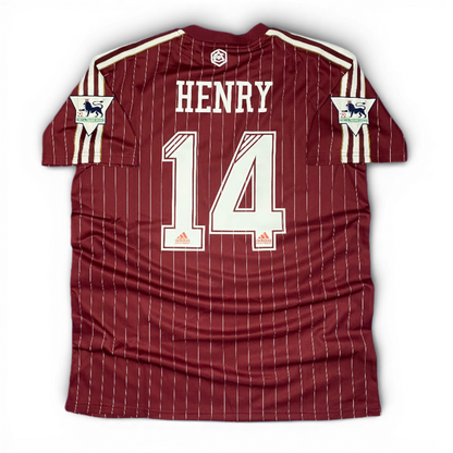 Custom Arsenal Adidas Terrace Icons Thierry Henry T-shirt