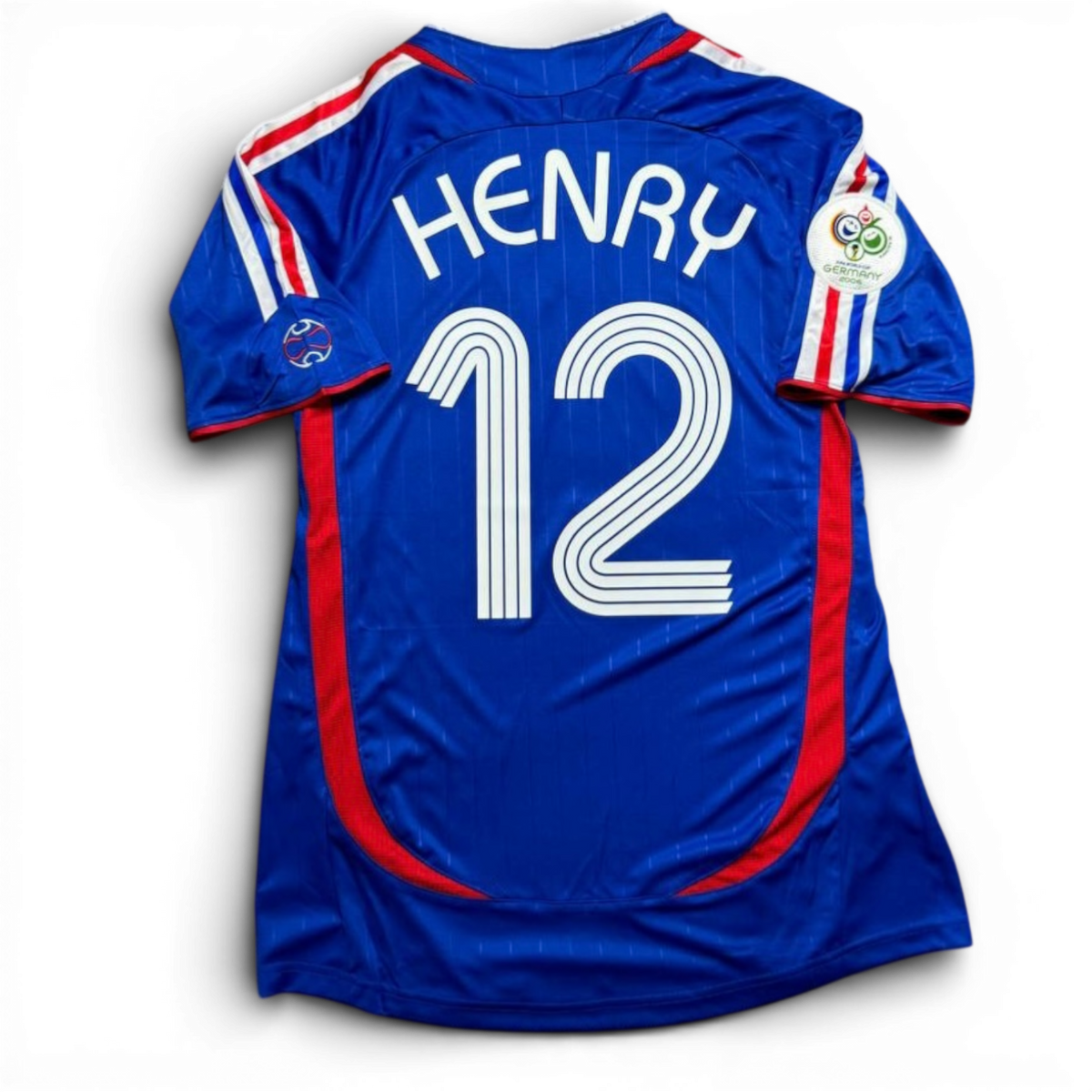France's home jersey for the 2006 World Cup. Thierry Henry