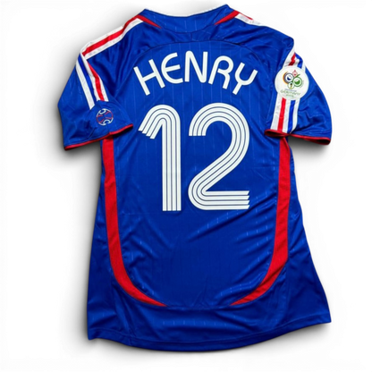 France's home jersey for the 2006 World Cup. Thierry Henry
