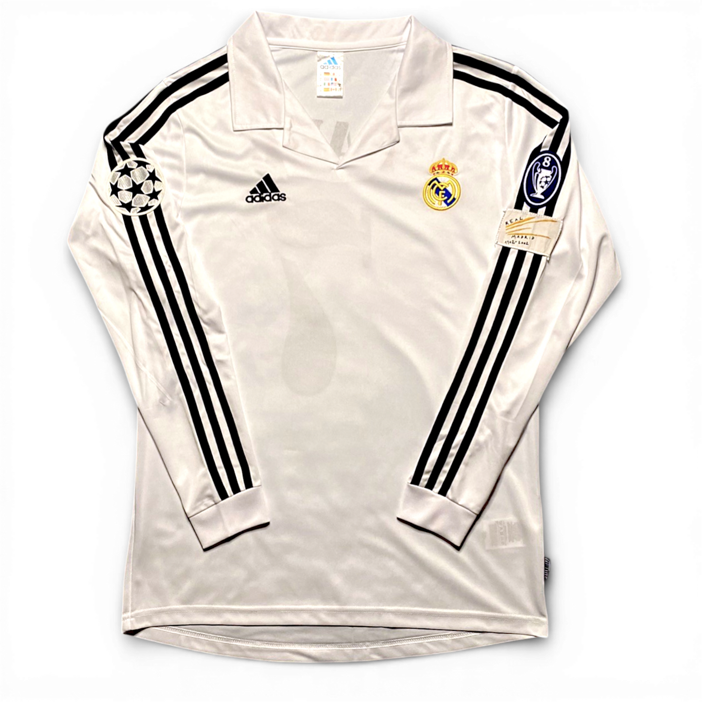 Real Madrid longsleeve home jersey. Season 01/02. Raul Gonzalez Blanco