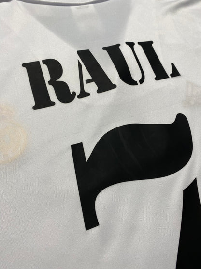 Real Madrid longsleeve home jersey. Season 01/02. Raul Gonzalez Blanco