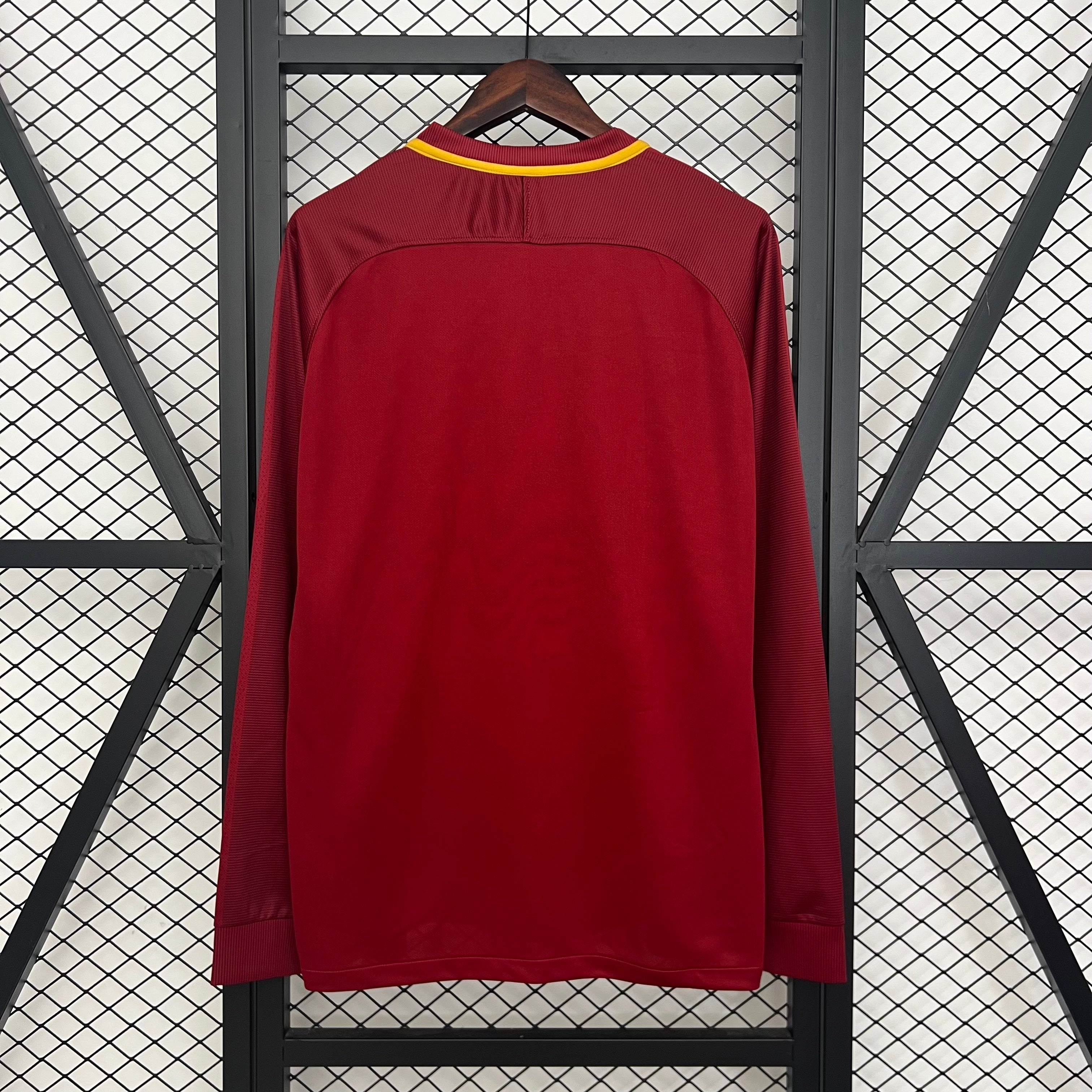 AS Roma longsleeve home jersey. Season 17/18