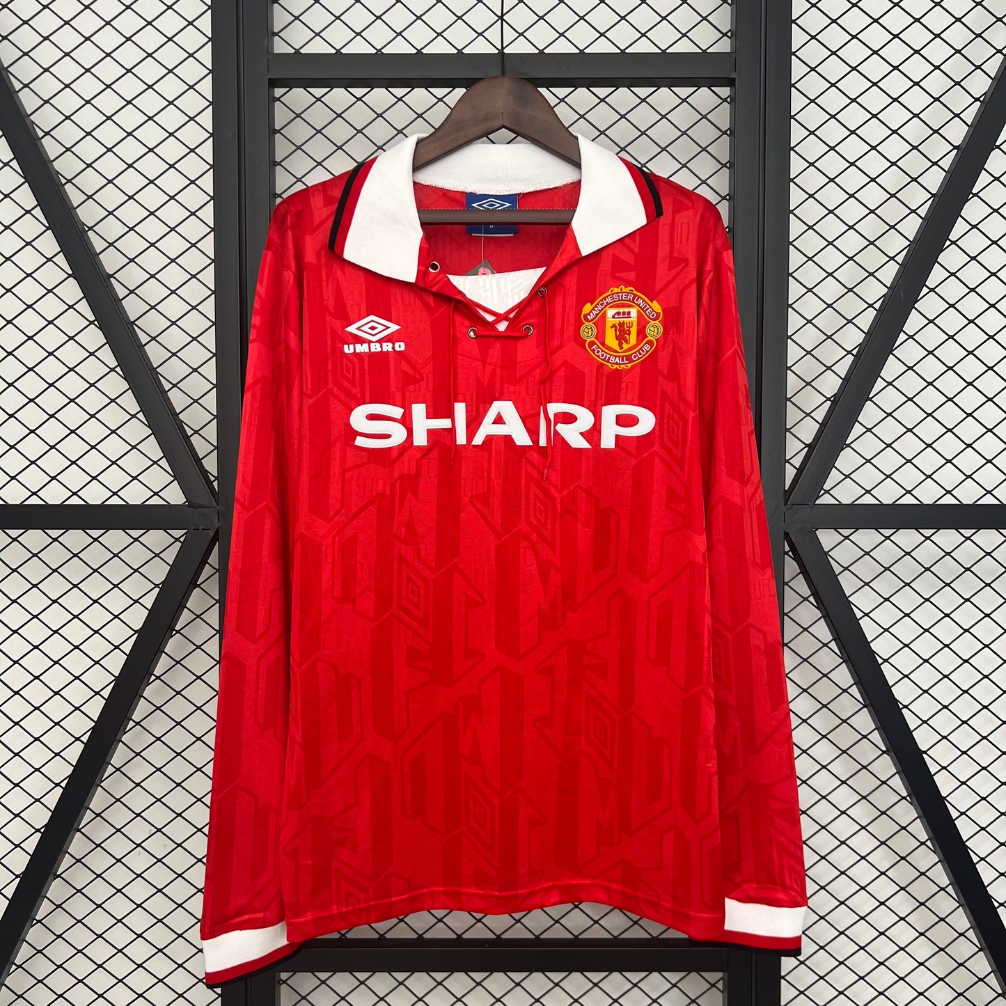 Manchester United longsleeve home jersey. Season 92/94