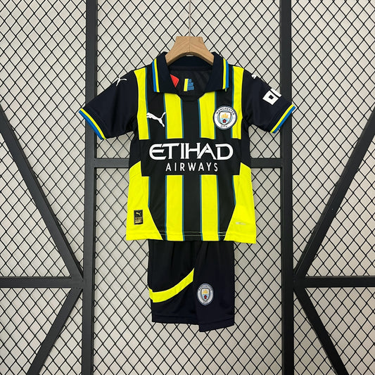 Manchester City away kids set. Season 24/25