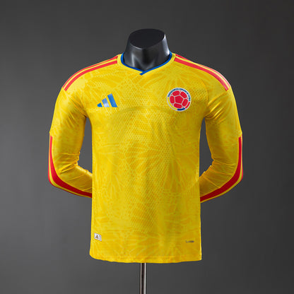 Colombia Home Longsleeve jersey for the 2026 FIFA World Cup (Player Version)