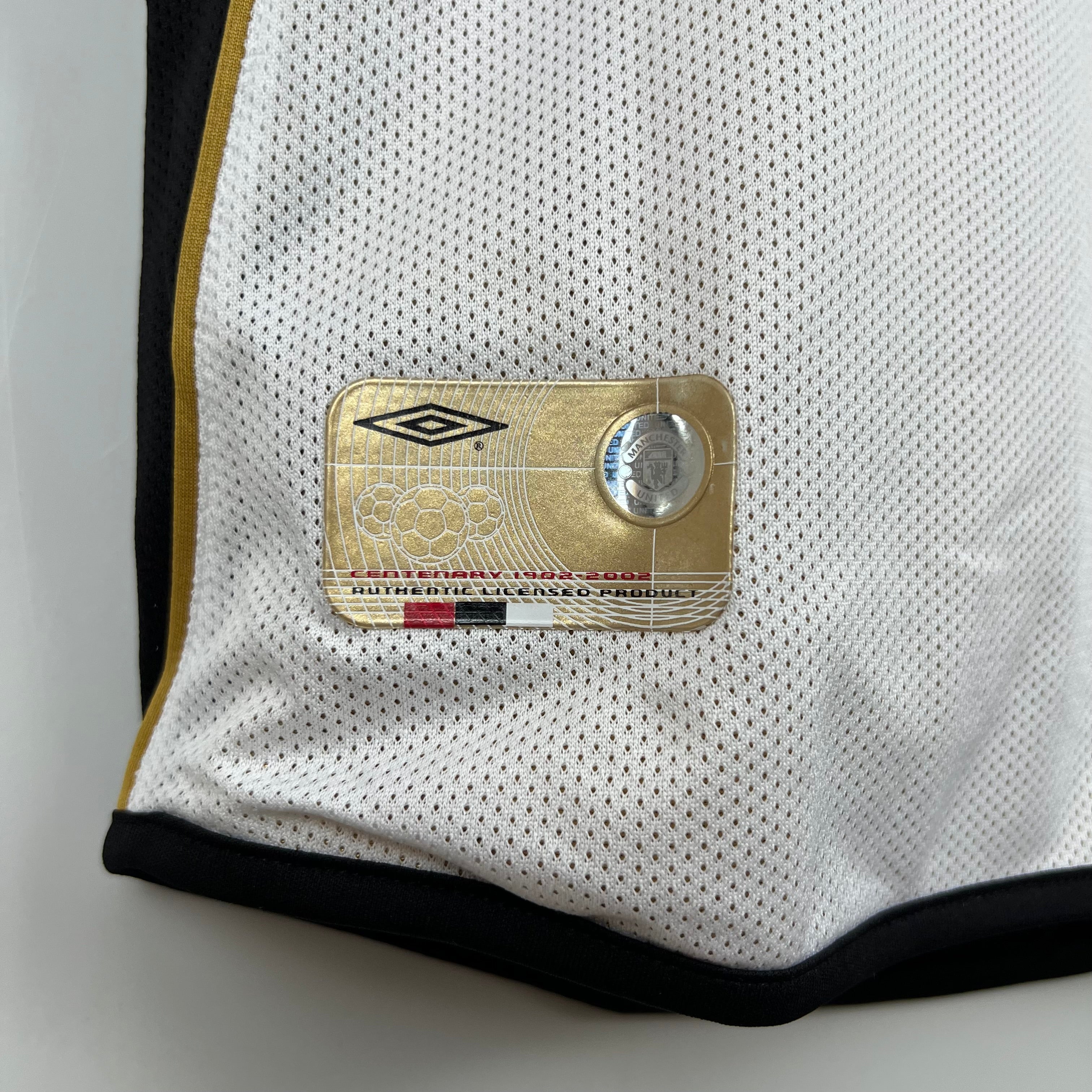 Manchester United 100th Anniversary double-sided jersey. Season 01/02