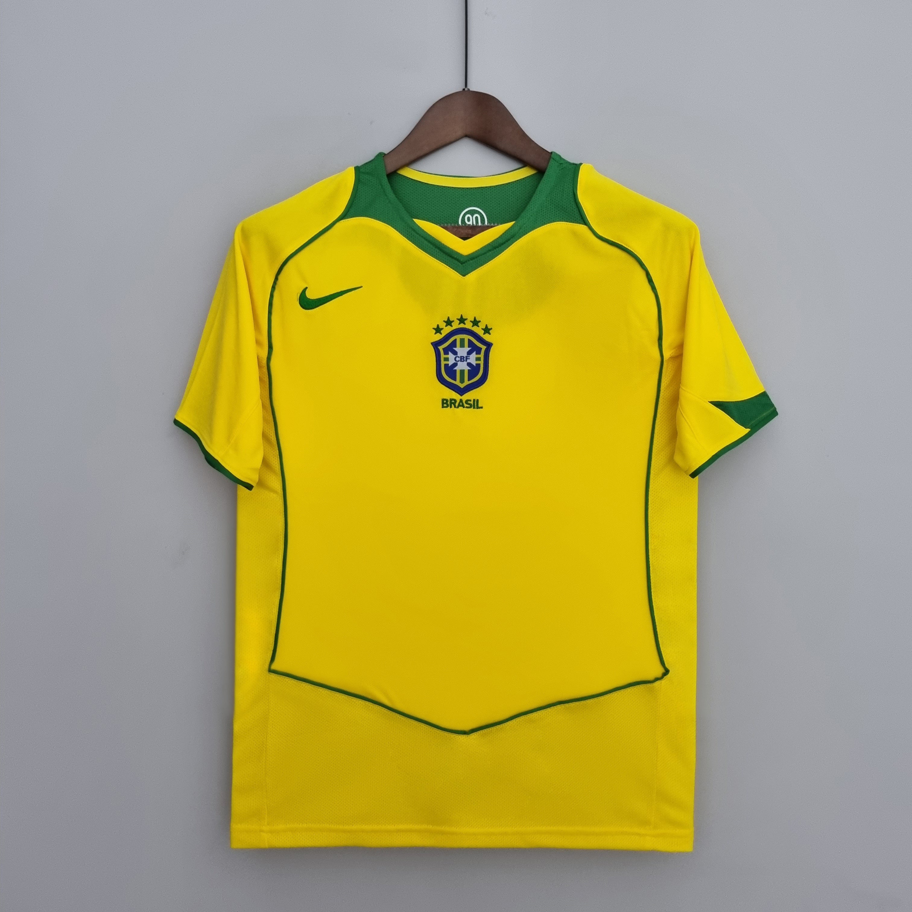 Brazil home Total 90 jersey. Season 2004