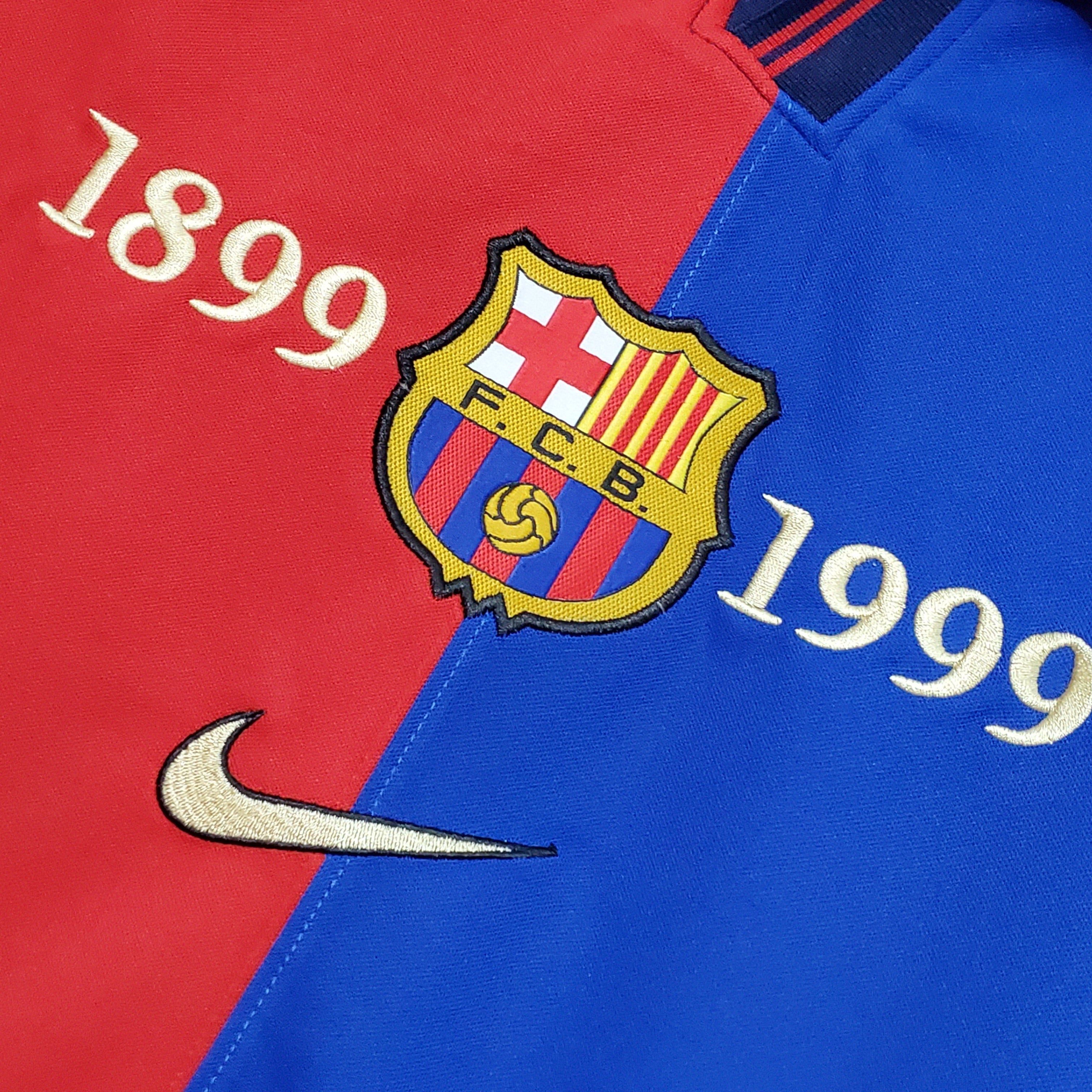Barcelona 100th Anniversary home jersey. Season 99/00