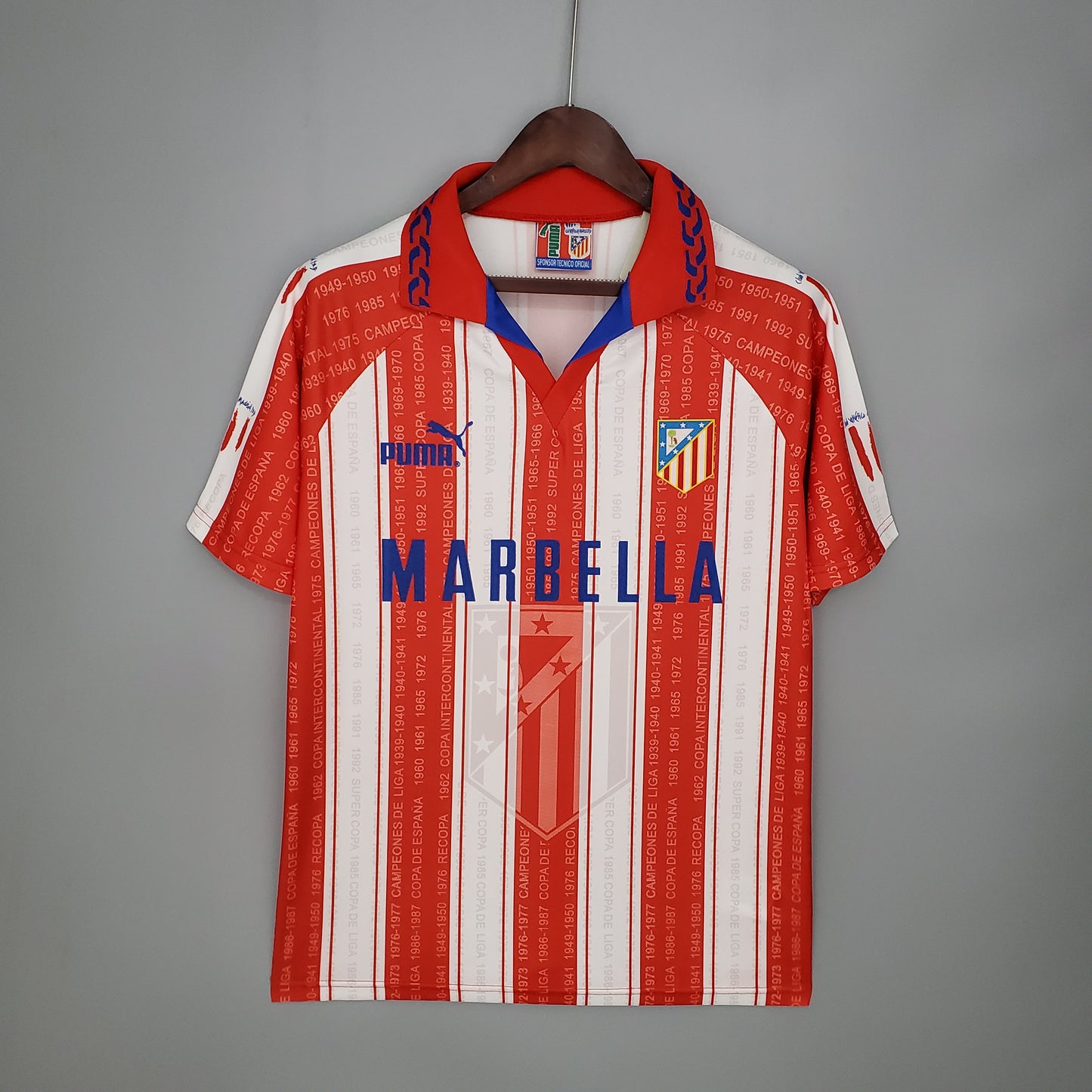 Atletico Madrid home jersey. Season 95/96