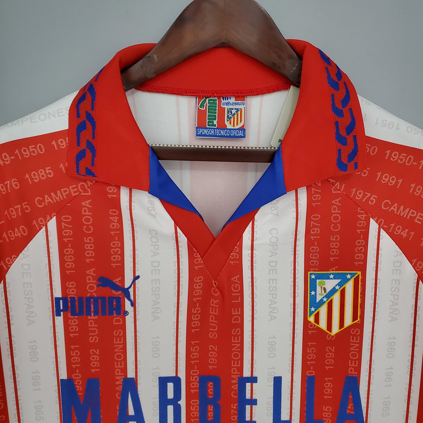 Atletico Madrid home jersey. Season 95/96