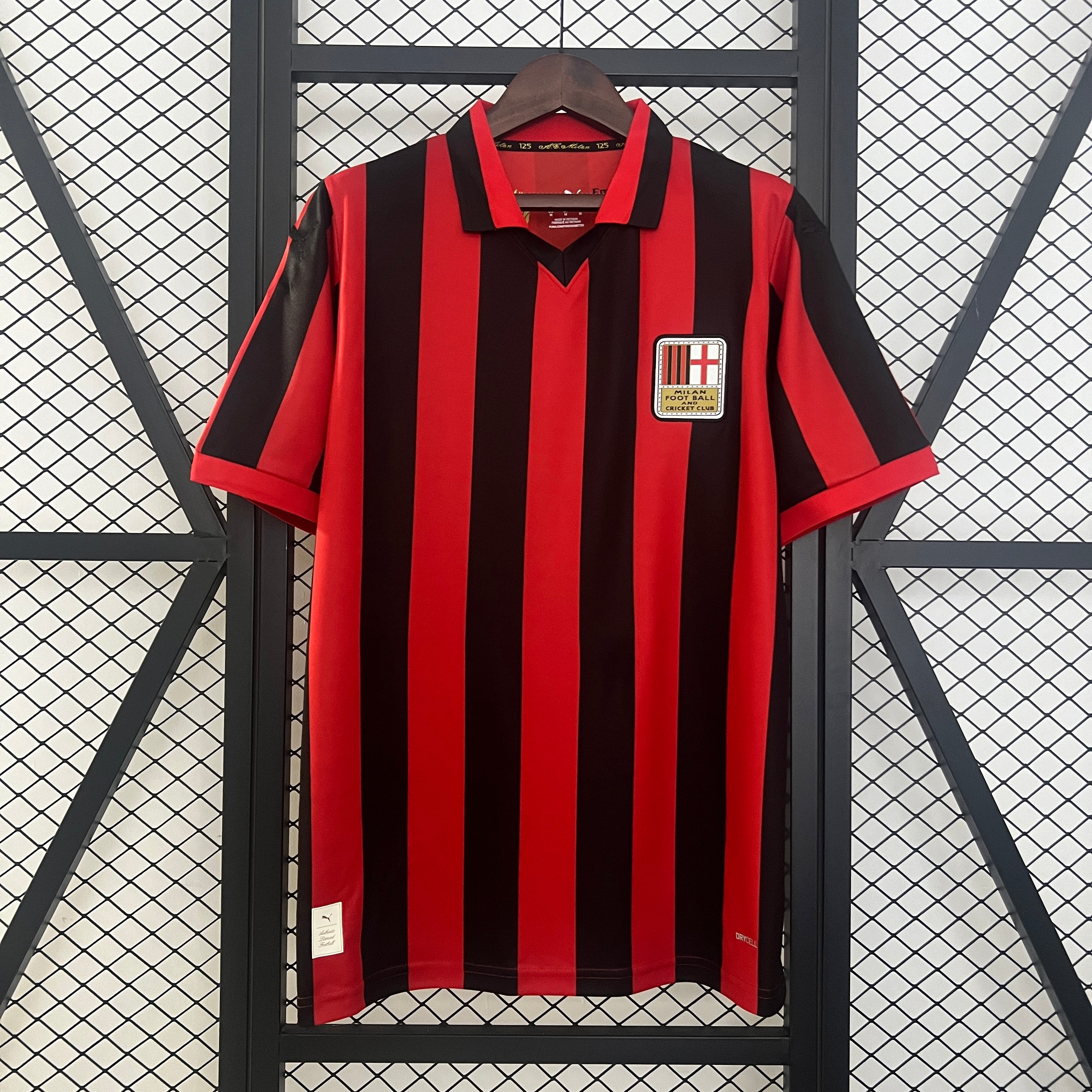 AC Milan home 125th Anniversary Commemorative Edition jersey. Season 24/25