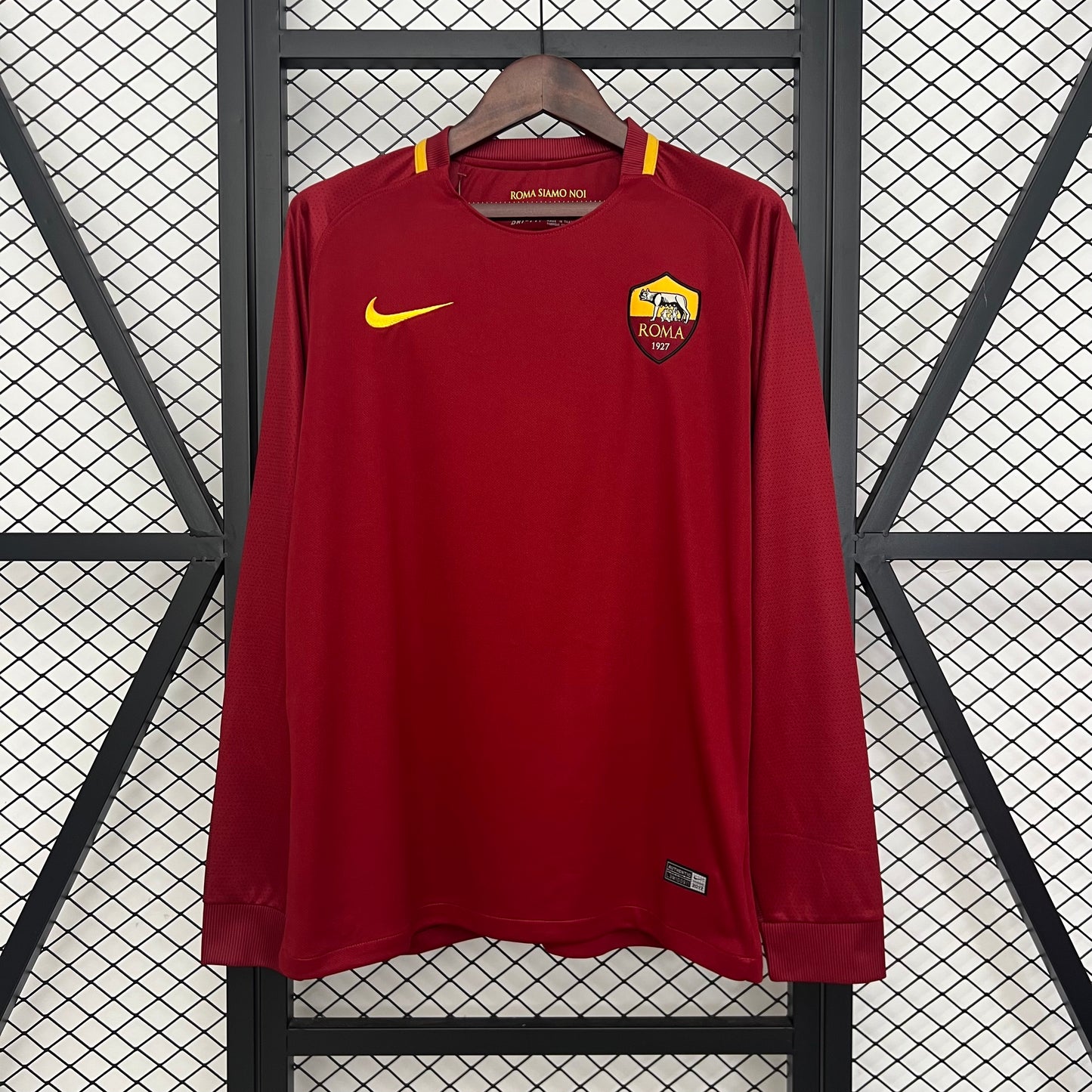 AS Roma longsleeve home jersey. Season 17/18