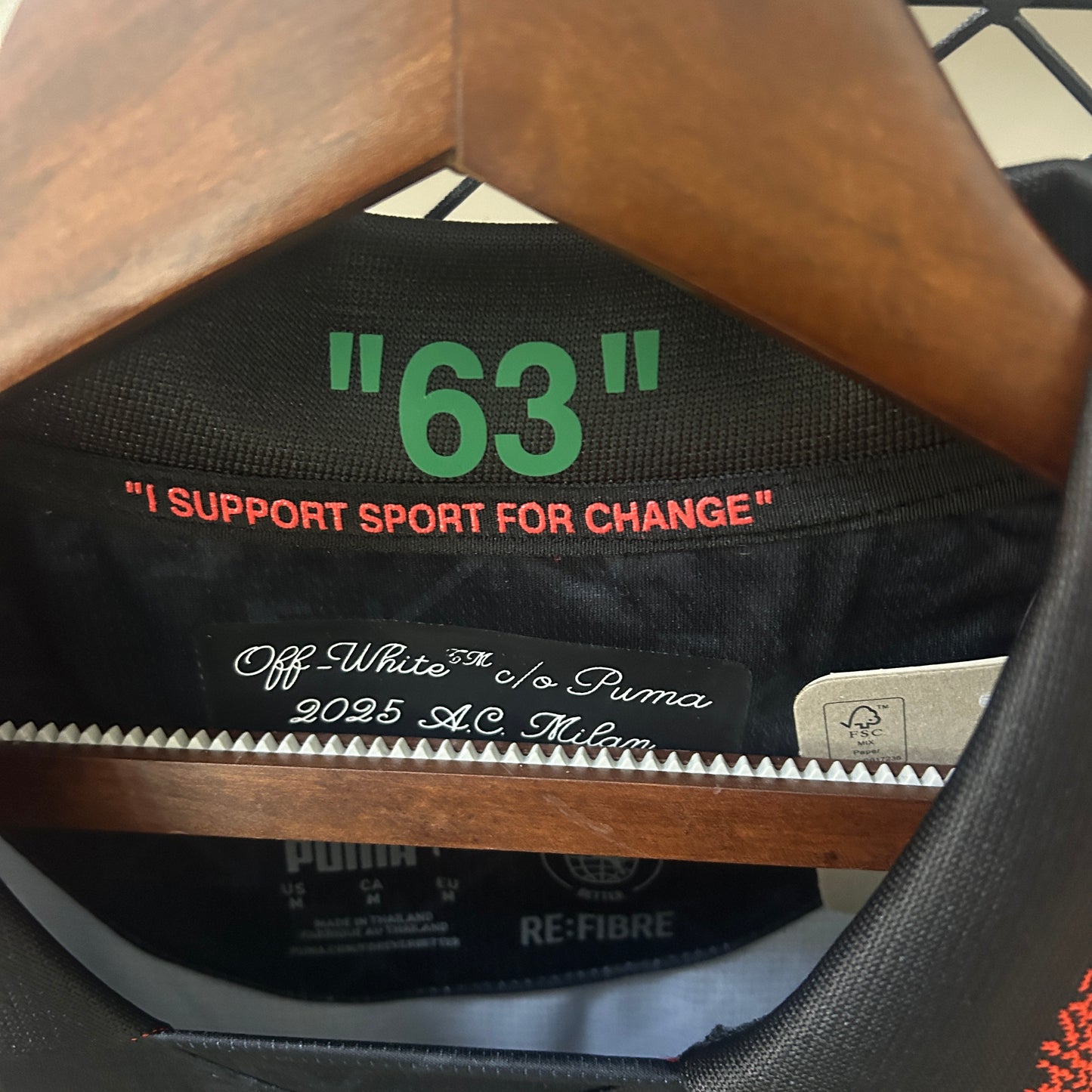 AC Milan x Off-White Special Edition jersey. Season 24/25