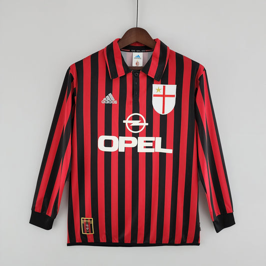 AC Milan longsleeve home jersey. Season 99/00