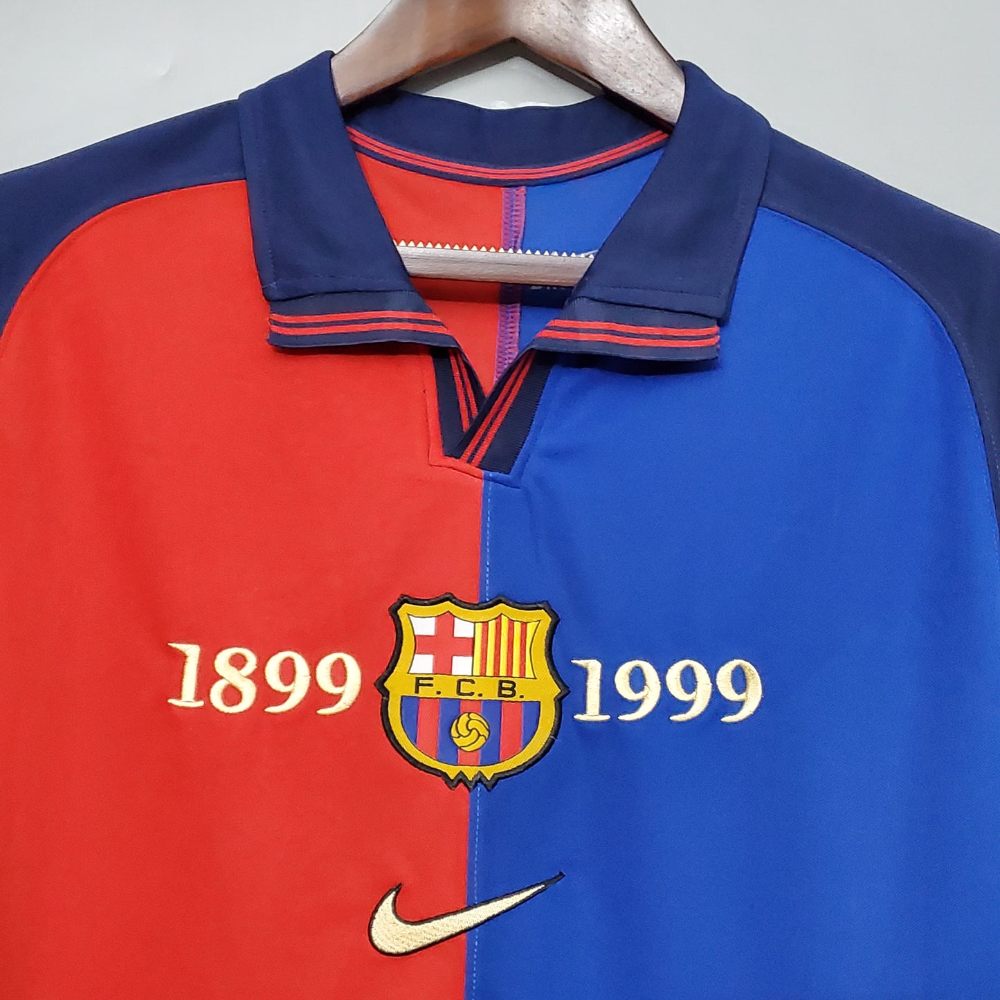 Barcelona 100th Anniversary home jersey. Season 99/00